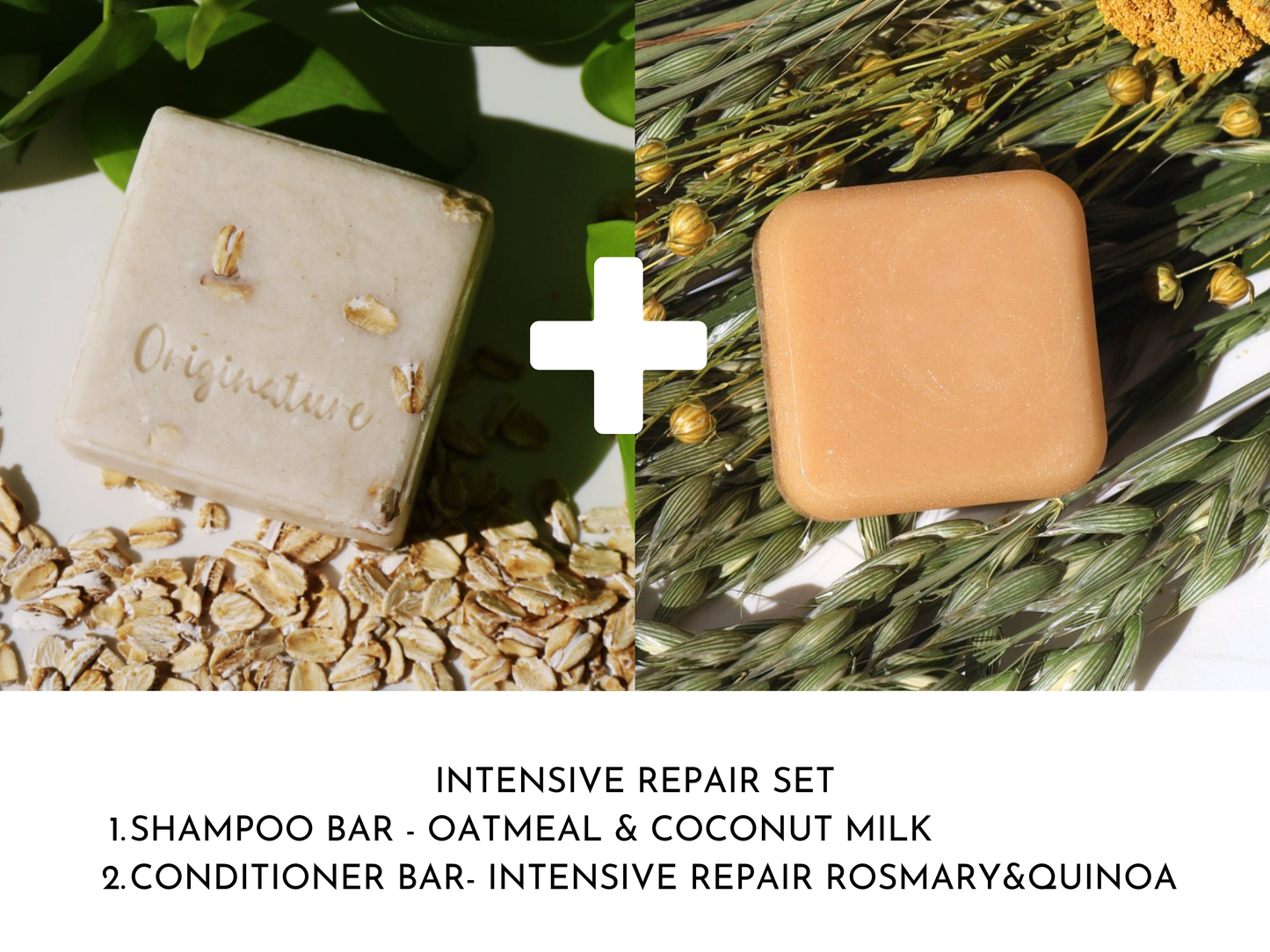 「Enhanced Formula」 - Hydrate & Nourish Solid Shampoo -  Oatmeal & Coconut Milk